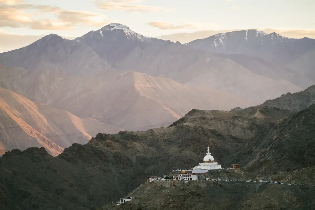 Shanti stupa view from singge palace 
