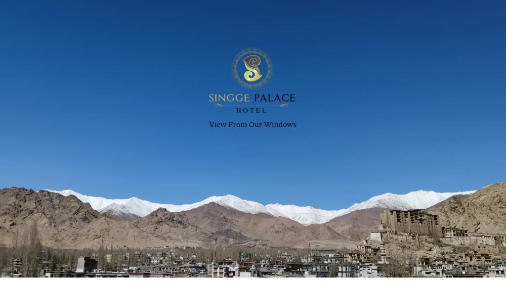 View of Leh Palace From Singge Palace 4 star hotel in Leh Ladakh